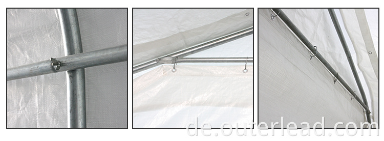 Hochwertiger PE -Deckungs -Stahl Rahmen Outdoor tragbar Carport Garage Canopy Car Shelter